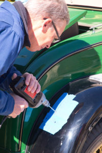 Drilling fender for taillight